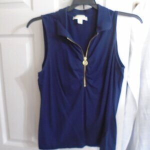 Michael Kors Blue Sleeveless Zip